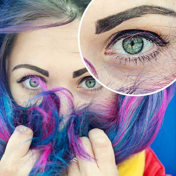 Girl with coloured hair - portrait